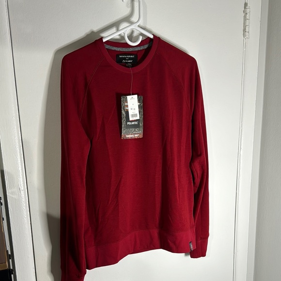 Banana Republic Other - Banana Republic - Men’s Medium Red PolarTec Long Sleeve Pullover Crewneck - NWT